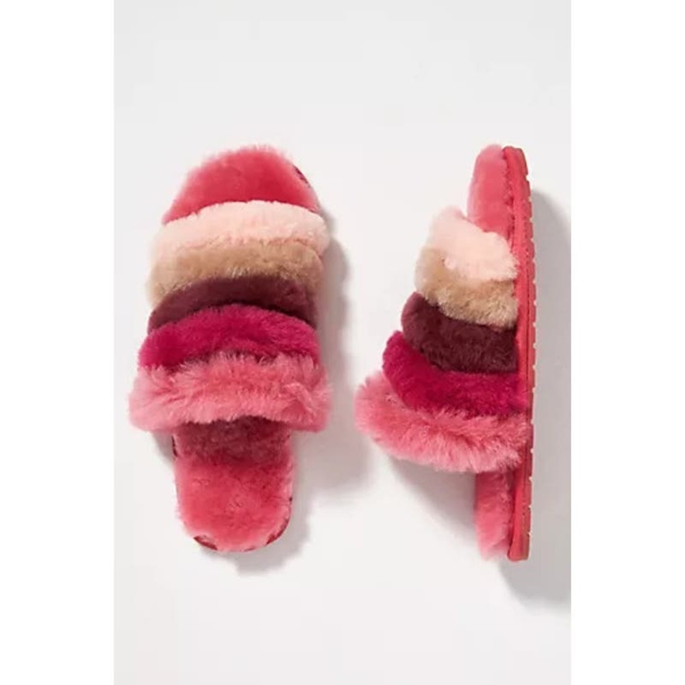 Anthropologie EMU Australia Mannikin Adjustable Strap Slippers Sz US 10